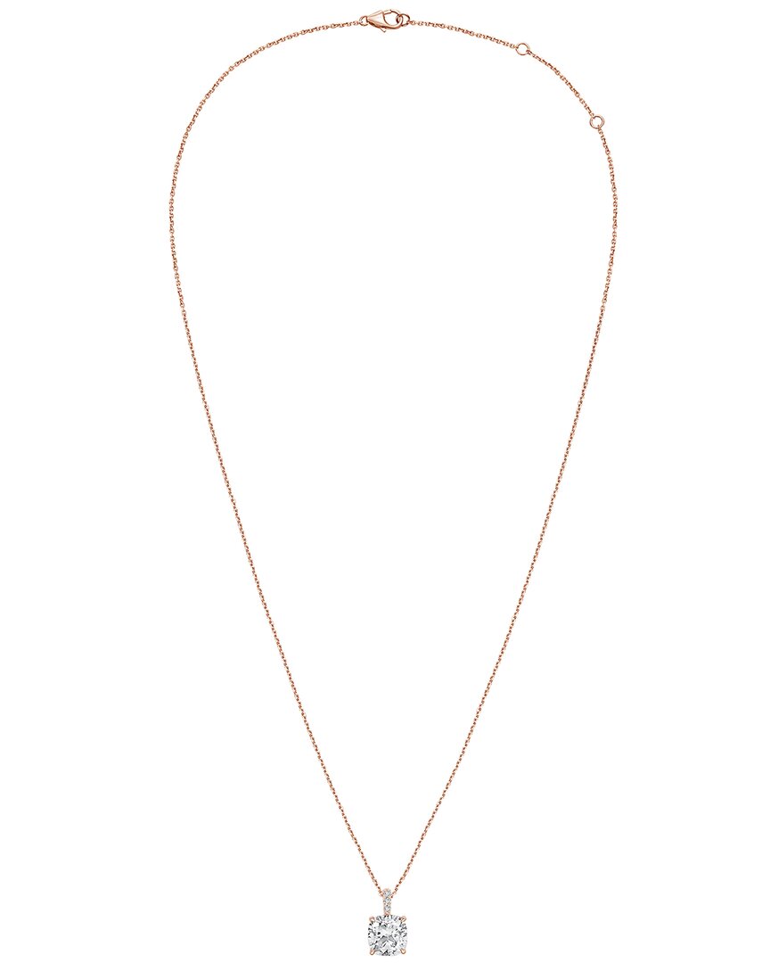 Diana M Lab Grown Diamonds Diana M. 14k Rose Gold 4.00 Ct. Tw. Lab-grown Diamond Pendant Necklace