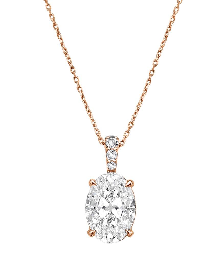 Diana M Lab Grown Diamonds Diana M. 14k Rose Gold 12.25 Ct. Tw. Lab-grown Diamond Pendant Necklace