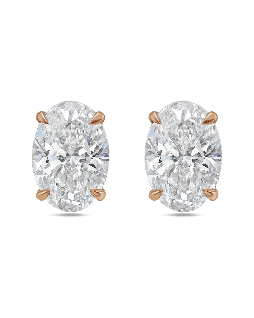 Diana M Lab Grown Diamonds Diana M. 14k Rose Gold 12.00 Ct. Tw. Lab-grown Diamond Earrings