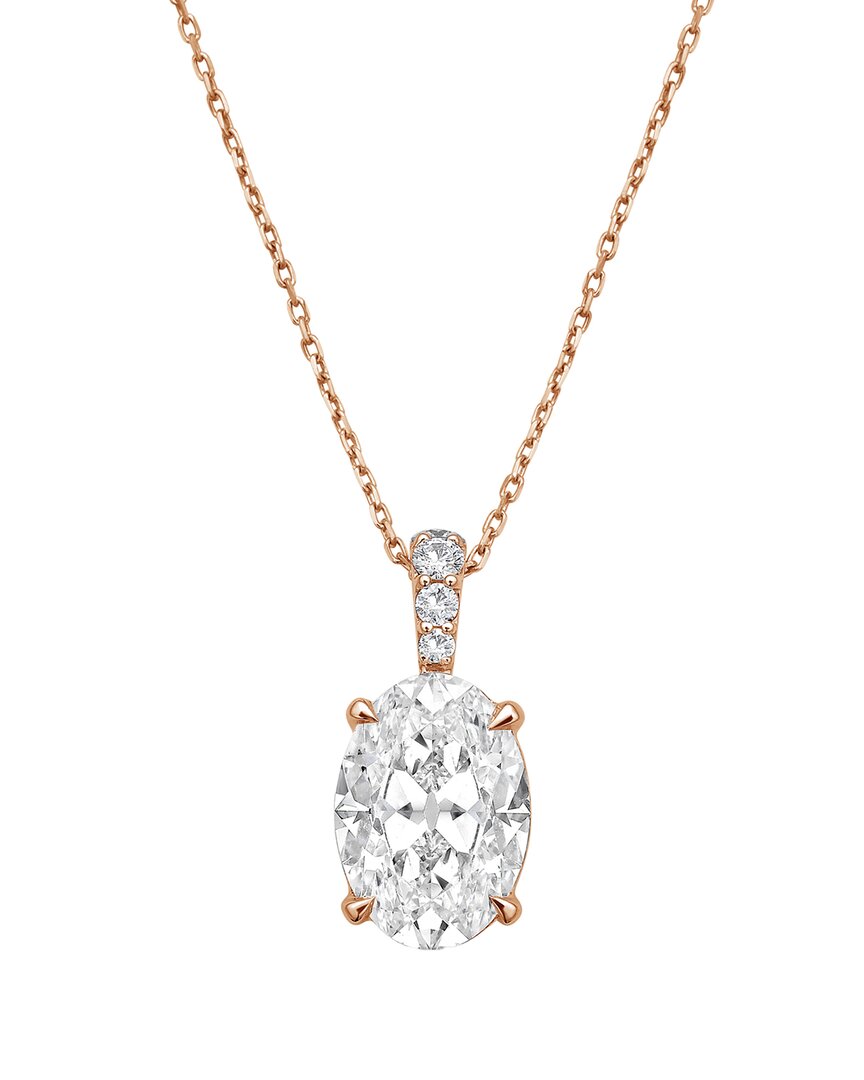 Diana M Lab Grown Diamonds Diana M. 14k Rose Gold 12.25 Ct. Tw. Lab-grown Diamond Pendant Necklace