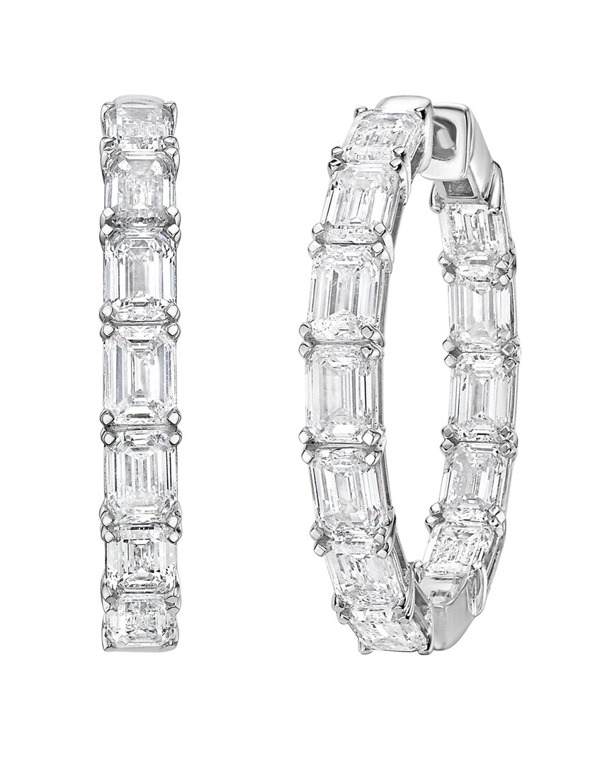 Diana M Lab Grown Diamonds Diana M. 14k 8.00 Ct. Tw. Lab-grown Diamond Hoop Earrings
