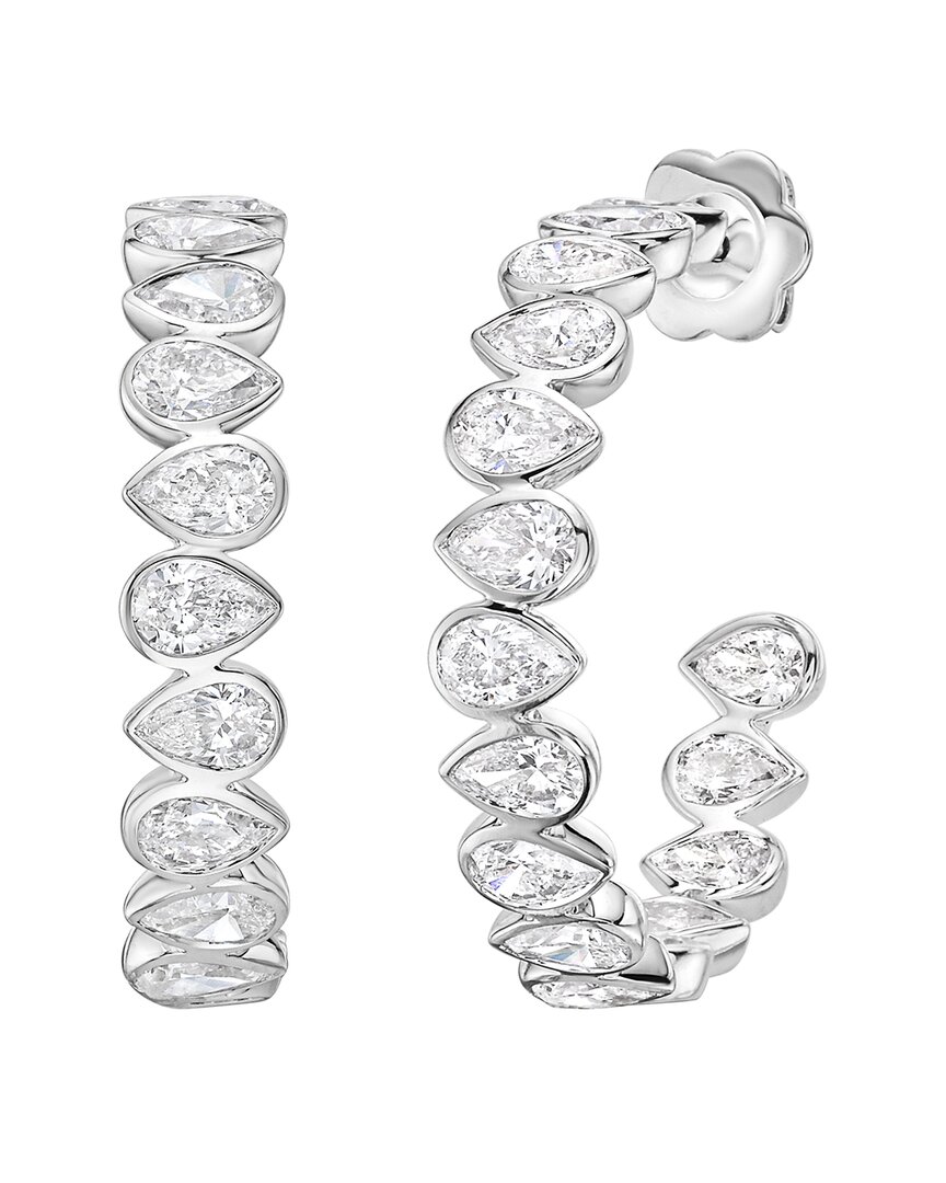 Diana M Lab Grown Diamonds Diana M. 14k 6.00 Ct. Tw. Lab-grown Diamond Hoop Earrings