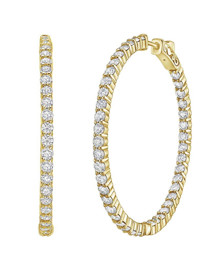 Diana M. 14k 3.70 Ct. Tw. Diamond Hoop Earrings