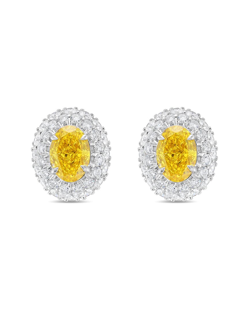 Shop Diana M Lab Grown Diamonds Diana M. 18k 3.44 Ct. Tw. Lab-grown Diamond Fashion Earrings