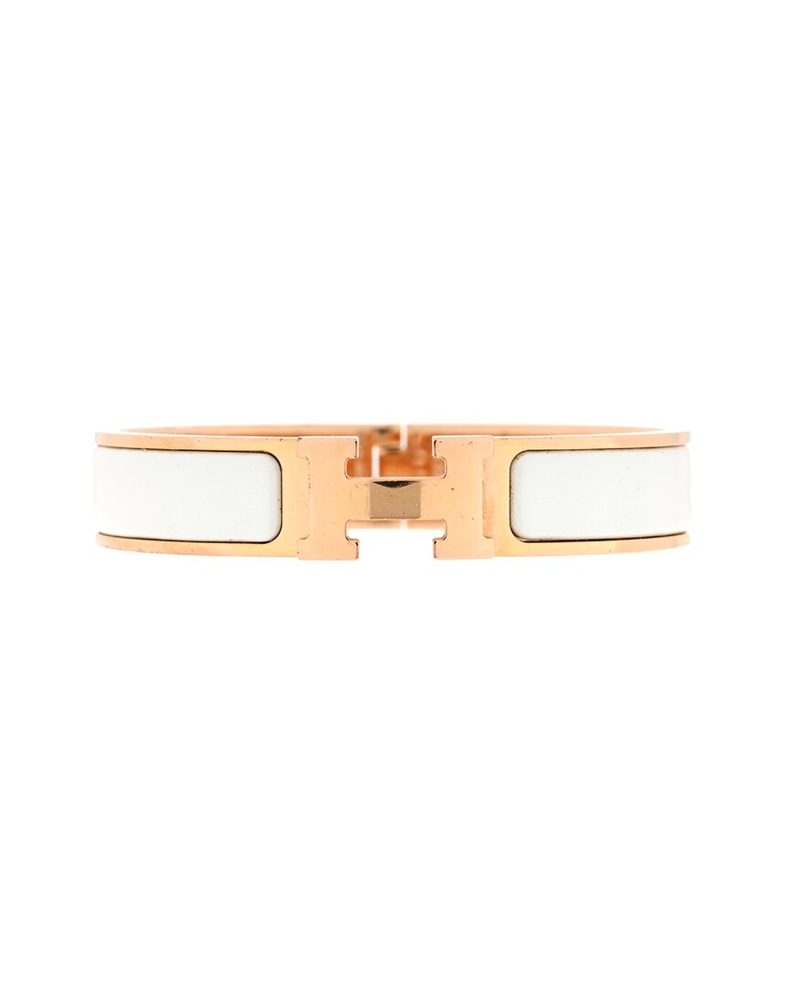 Pre-owned Hermes Hermès Enamel Narrow Clic Clac H Bracelet Pm (authentic Pre-loved)