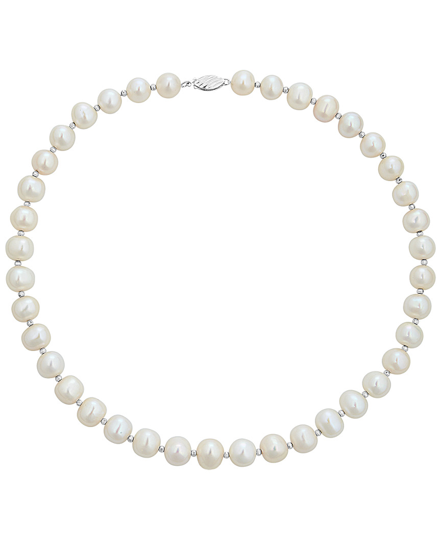 Belpearl Silver 10-11mm Freshwater Pearl Necklace