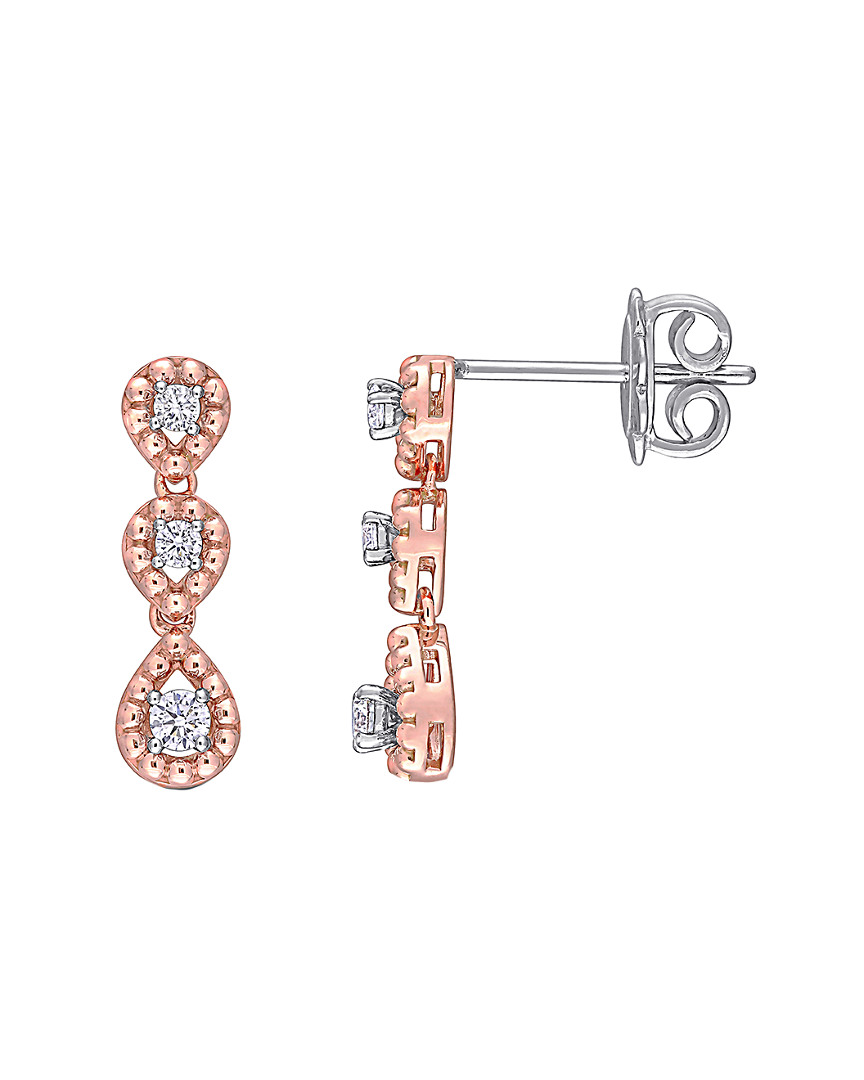 Diamond Select Cuts 14k Two-tone 0.22 Ct. Tw. Diamond Earrings