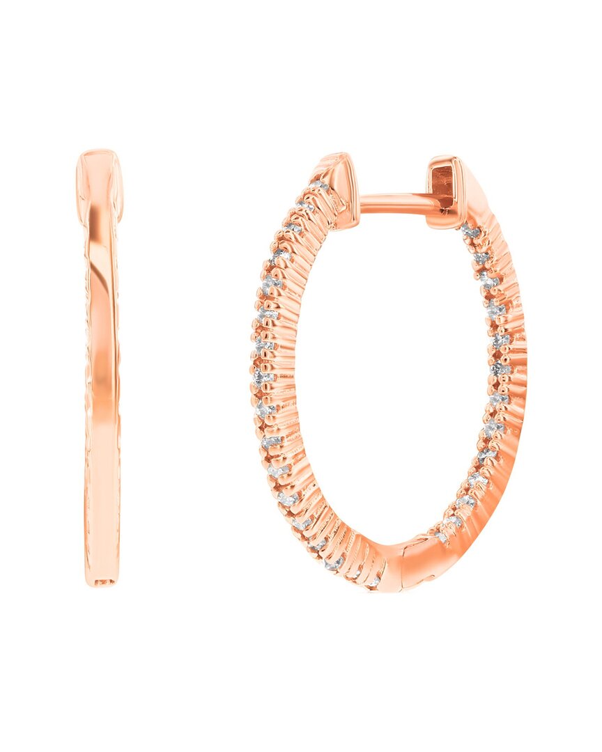 Suzy Levian 14k Rose Gold 0.75 Ct. Tw. Diamond Huggie Earrings