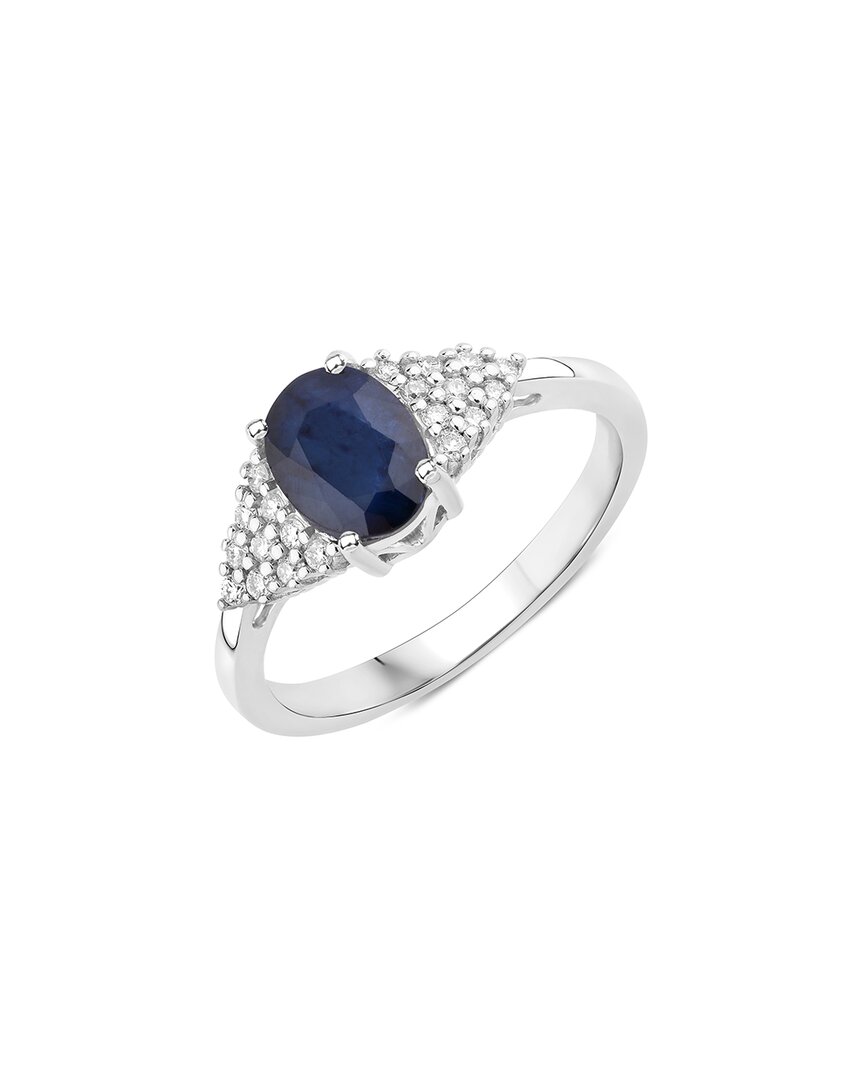Diana M. 14k 1.73 Ct. Tw. Diamond & Blue Sapphire Ring In Metallic