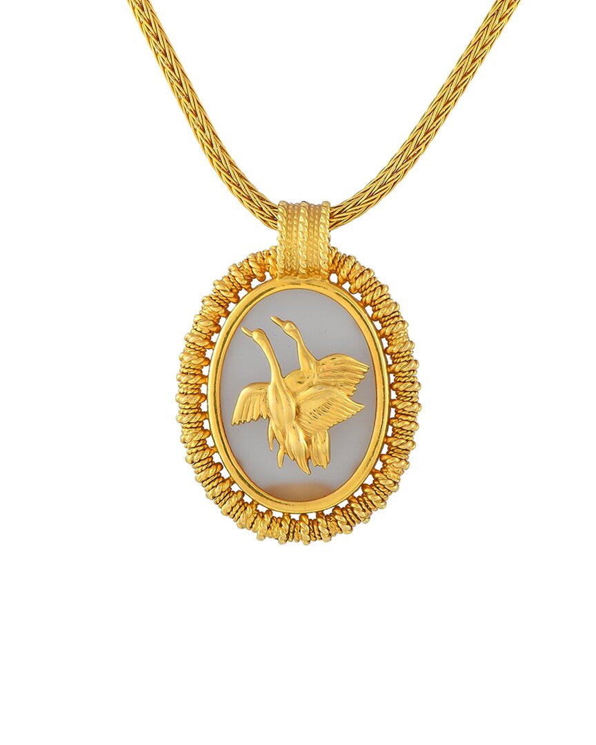 Ilias Lalaounis 18k Yellow Gold Rock Crystal Flying Geese Necklace Il49-031425