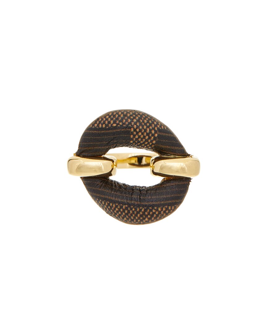 Fendi Filo Leather Ring Women's S