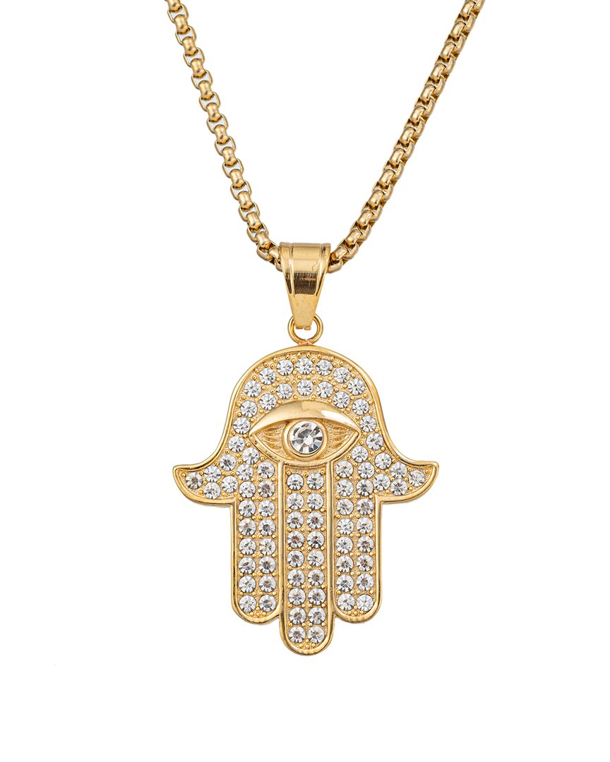 Eye Candy La The Bold Collection Titanium Cz Theodore Necklace