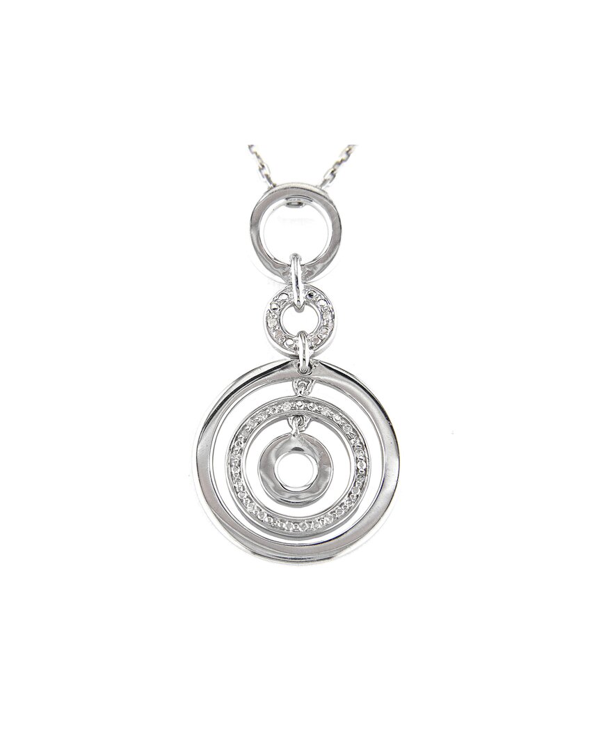 Diamond Select Cuts Silver Diamond Circle Necklace