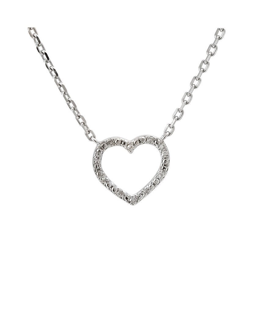 Diamond Select Cuts Silver Diamond Heart Necklace
