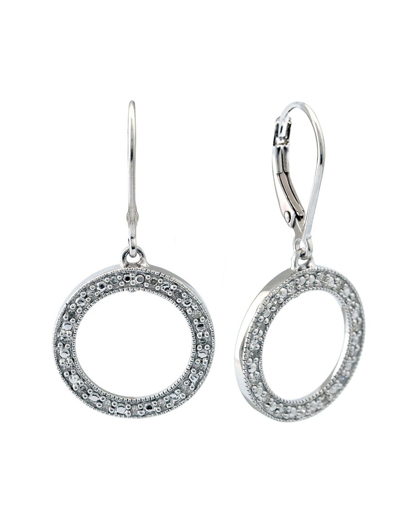 Diamond Select Cuts Silver Diamond Circle Earrings