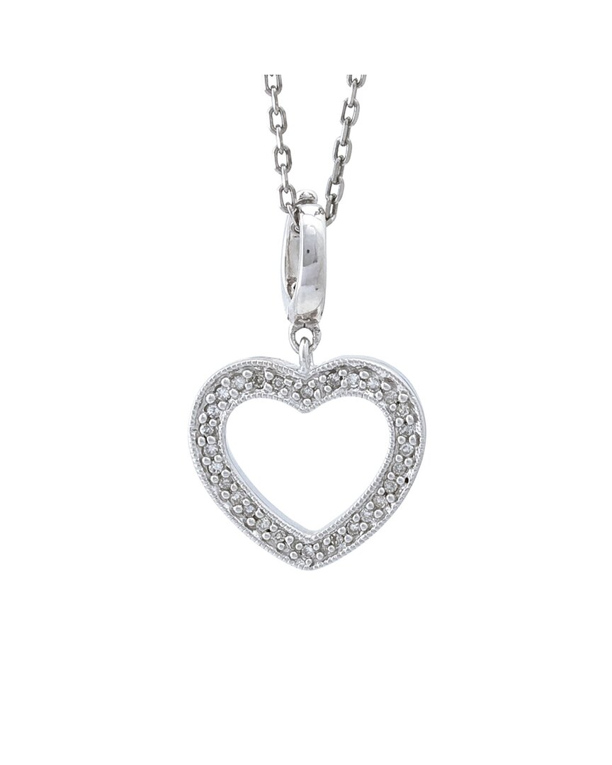 Diamond Select Cuts Silver Diamond Heart Pendant