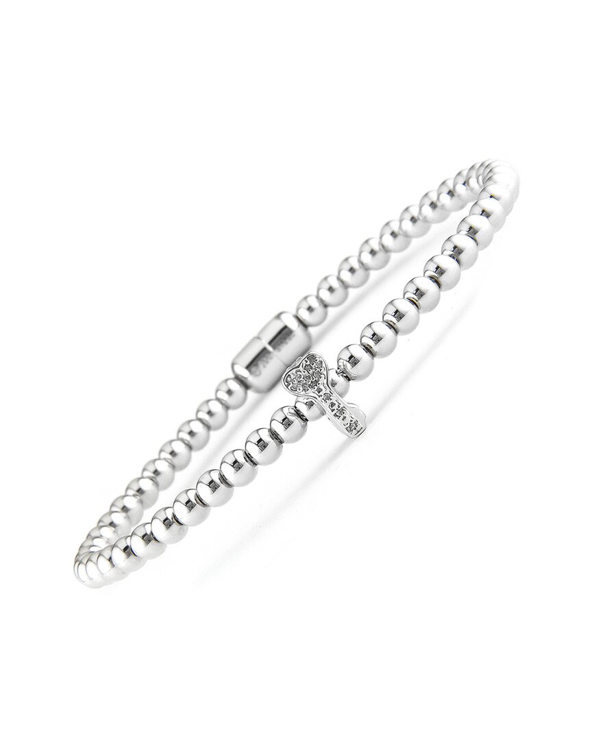 Diamond Select Cuts Silver Diamond Key Bangle Bracelet