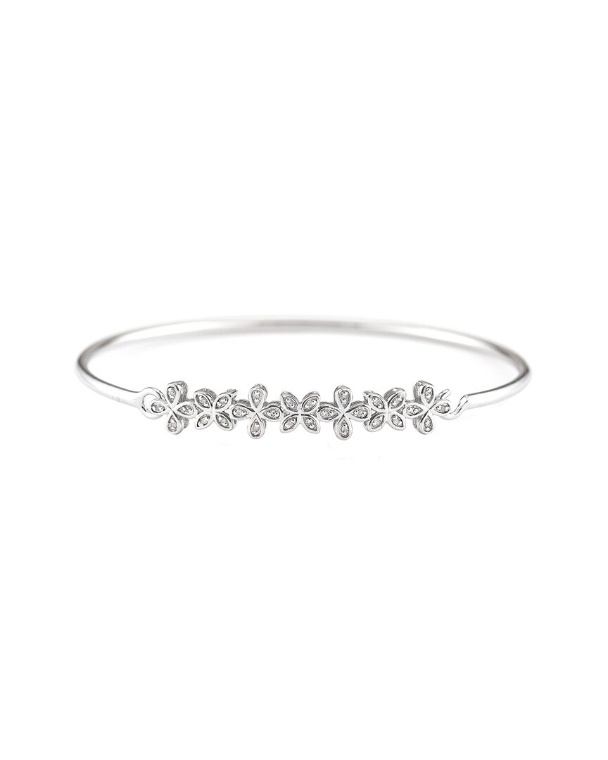 Diamond Select Cuts Silver Diamond Bangle Bracelet