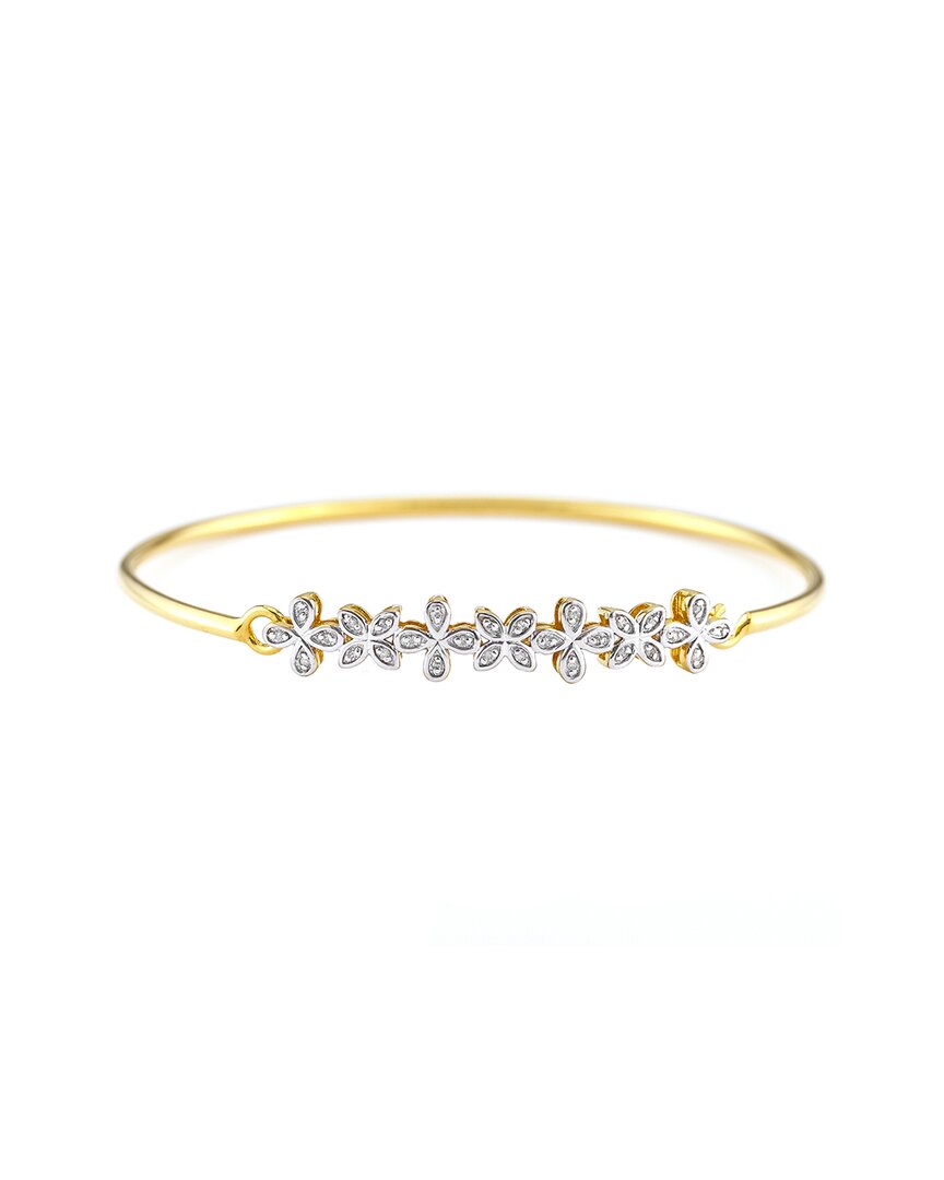Diamond Select Cuts Silver Diamond Bangle Bracelet