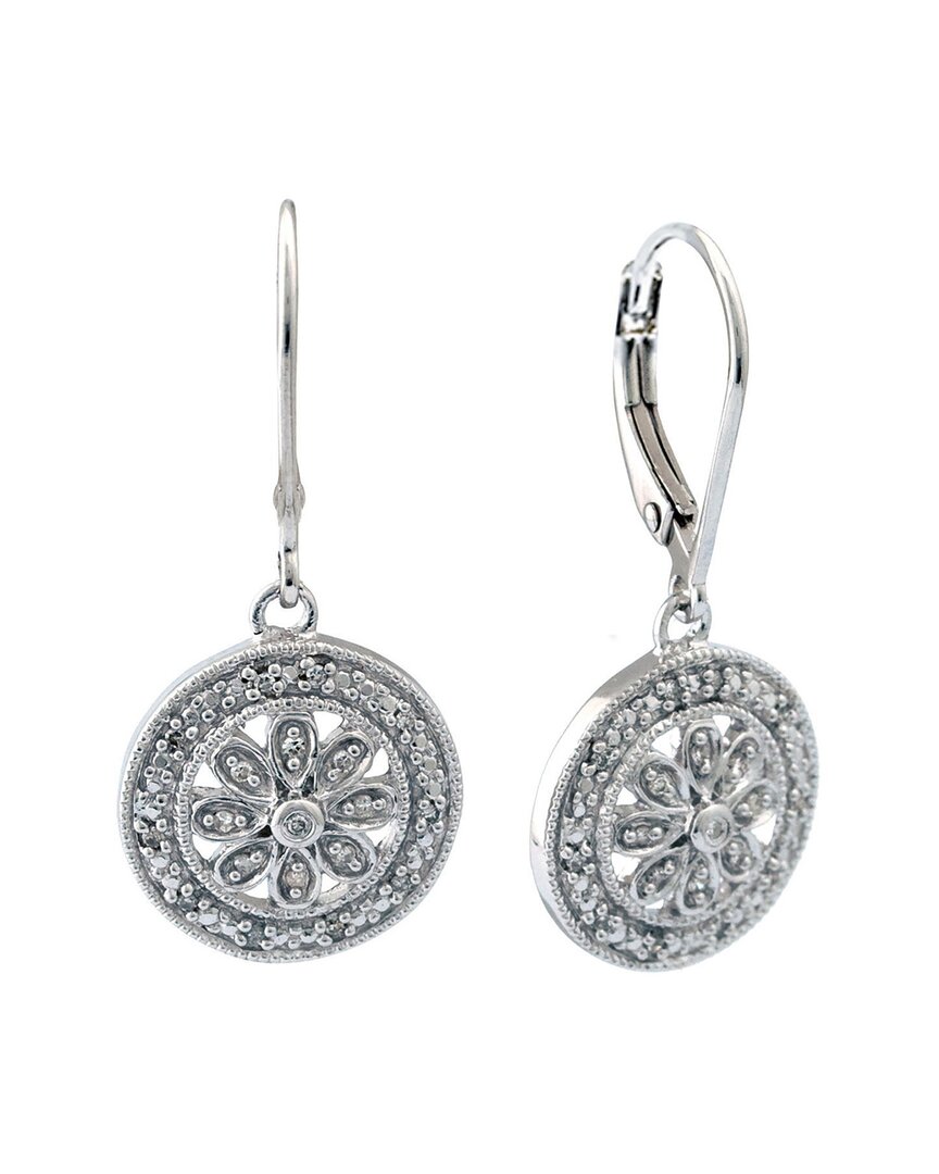 Diamond Select Cuts Silver 0.14 Ct. Tw. Diamond Earrings