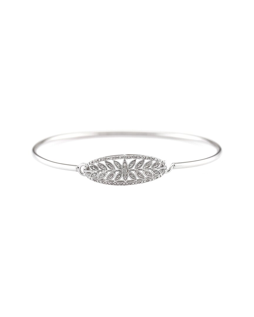 Diamond Select Cuts Silver Diamond Thin Bangle Bracelet