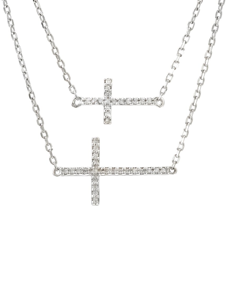 Diamond Select Cuts Silver 0.12 Ct. Tw. Diamond Necklace