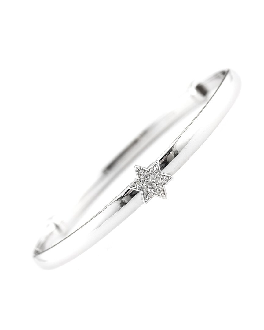 Diamond Select Cuts Silver Diamond Star Of Davic Bangle Bracelet