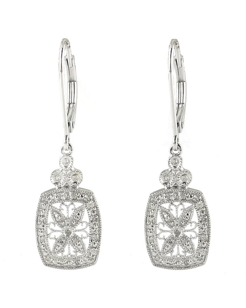 Diamond Select Cuts Silver 0.13 Ct. Tw. Diamond Earrings