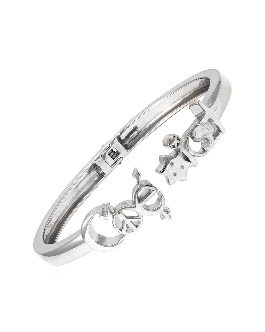 Diamond Select Cuts Silver Diamond Bangle Bracelet