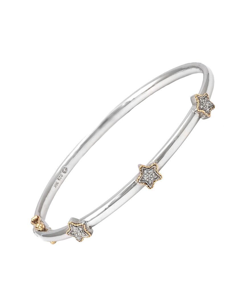 Diamond Select Cuts Silver Diamond Bangle Bracelet