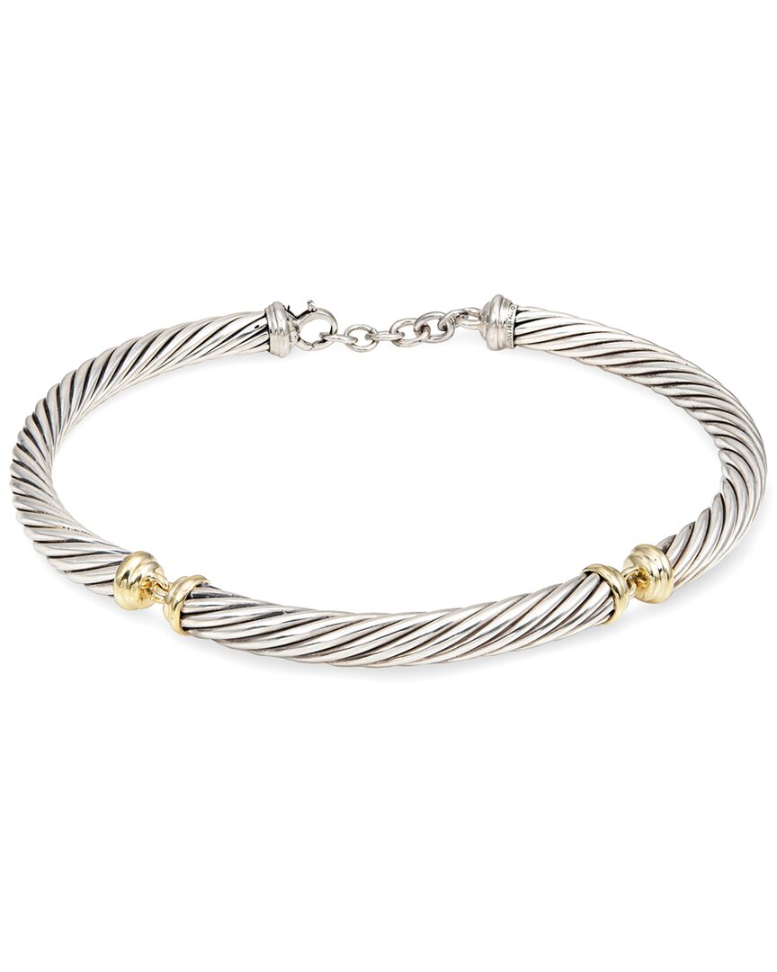 DAVID YURMAN DAVID YURMAN METRO SILVER & 14K NECKLACE (AUTHENTIC PRE-OWNED)