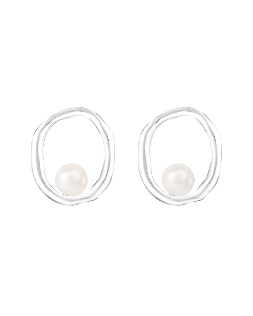 Splendid Pearls Cultured Pearl Loop Stud Earrings