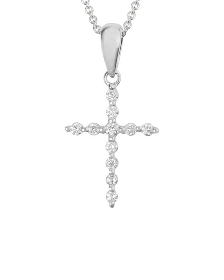 Diamond Select Cuts 14k 0.11 Ct. Tw. Diamond Cross Necklace