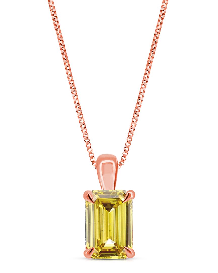 Amairah 14k Rose Gold 1.00 Ct. Tw. Lab-grown Diamond Solitaire Pendant Necklace