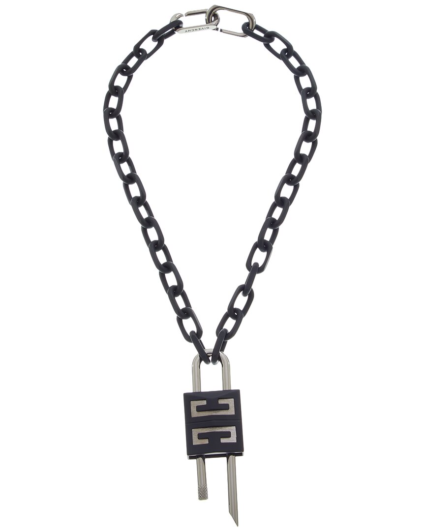 Givenchy Padlock Necklace In Black