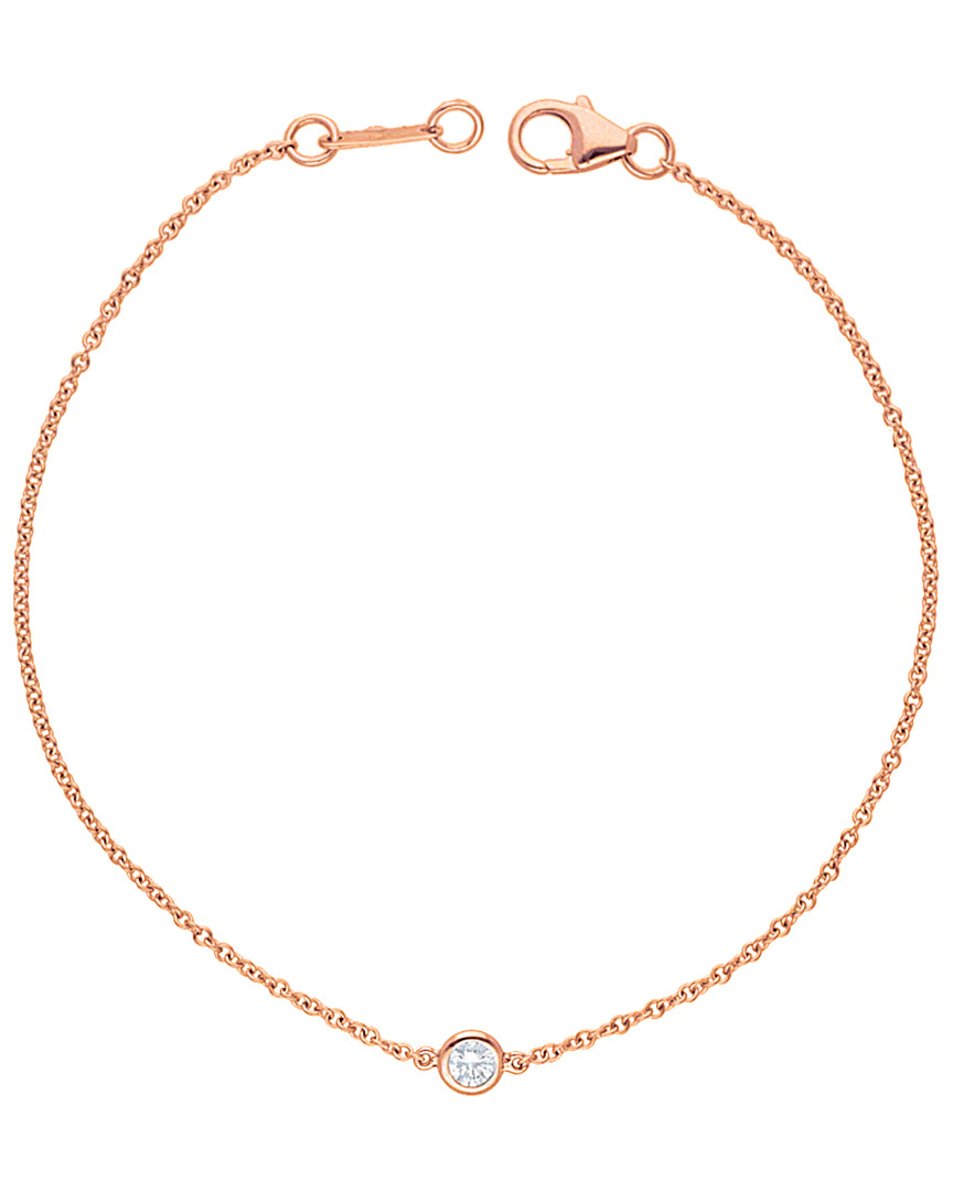 Shop Diana M. Fine Jewelry 14k Rose Gold 0.25 Ct. Tw. Diamond Bracelet