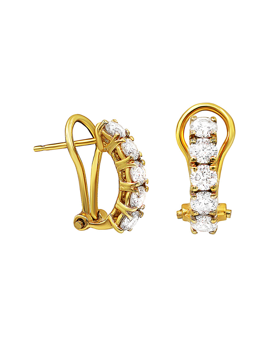 Diana M. Fine Jewelry 18K 1.30 ct. tw. Diamond Hoops