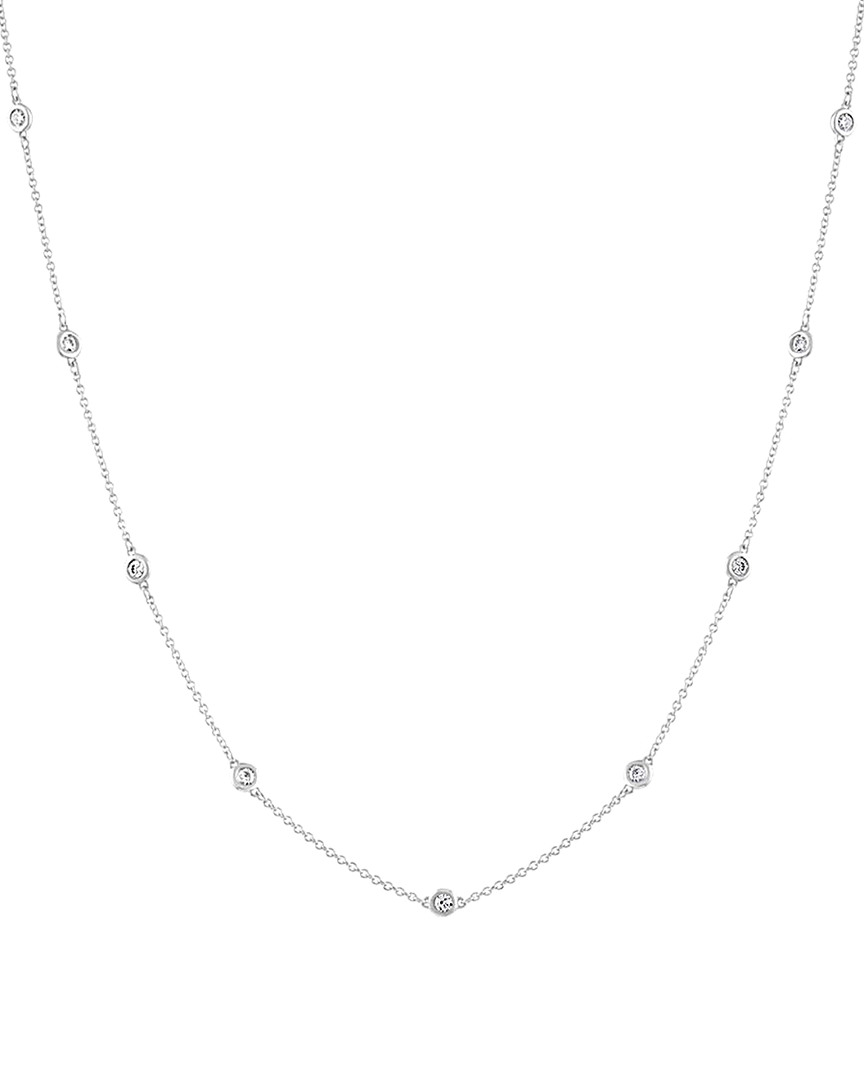 Diana M. Fine Jewelry 14k 0.90 Ct. Tw. Diamond By The Yard Necklace In Metallic