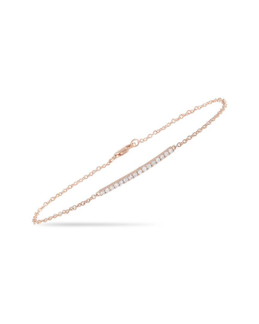 Diamond Select Cuts 14k Rose Gold 0.25 Ct. Tw. Diamond Bracelet