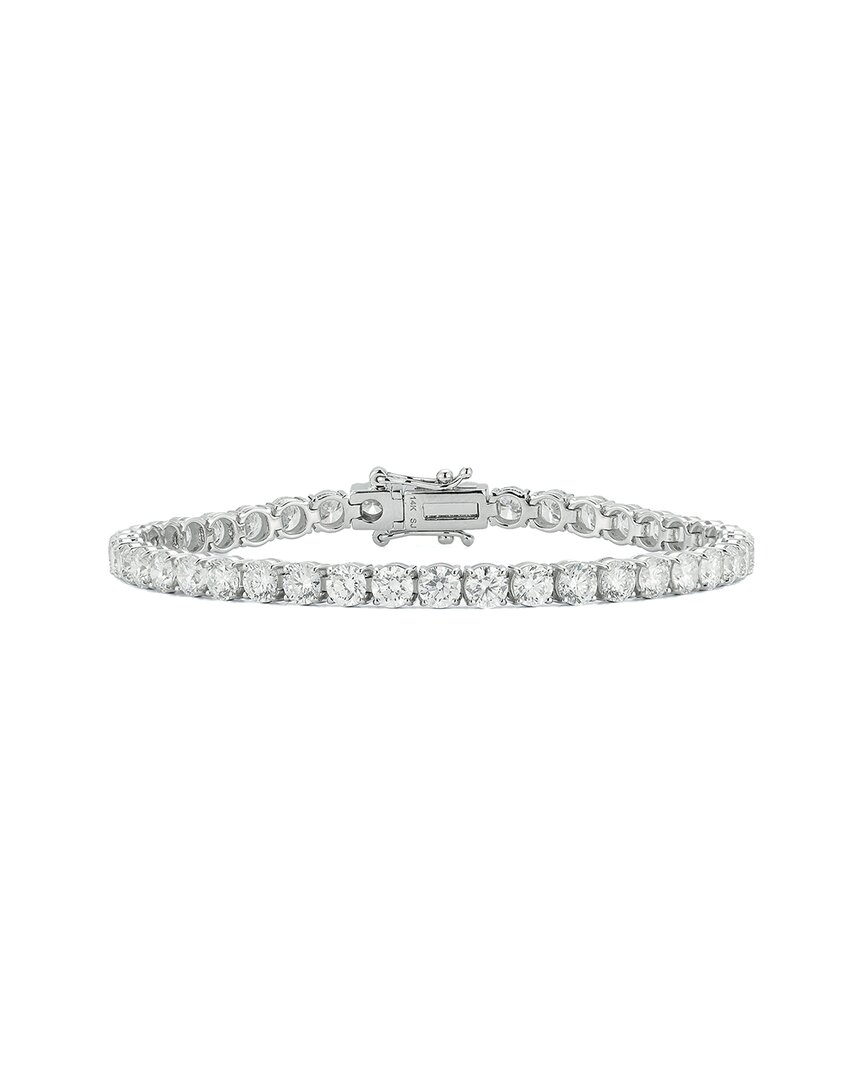Lab Grown Diamonds 14k 10.00 Ct. Tw. Lab-grown Diamond Bracelet In Green