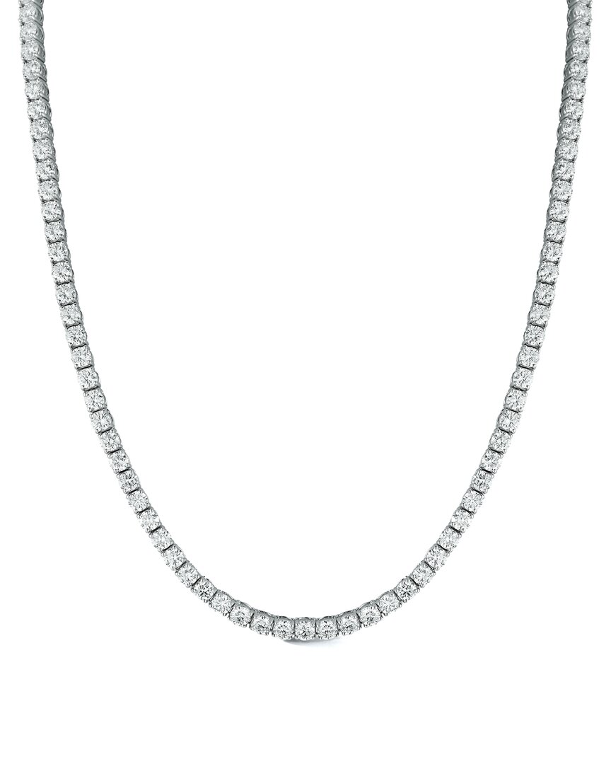Lab Grown Diamonds 14k 14.00 Ct. Tw. Lab-grown Diamond Necklace In Metallic