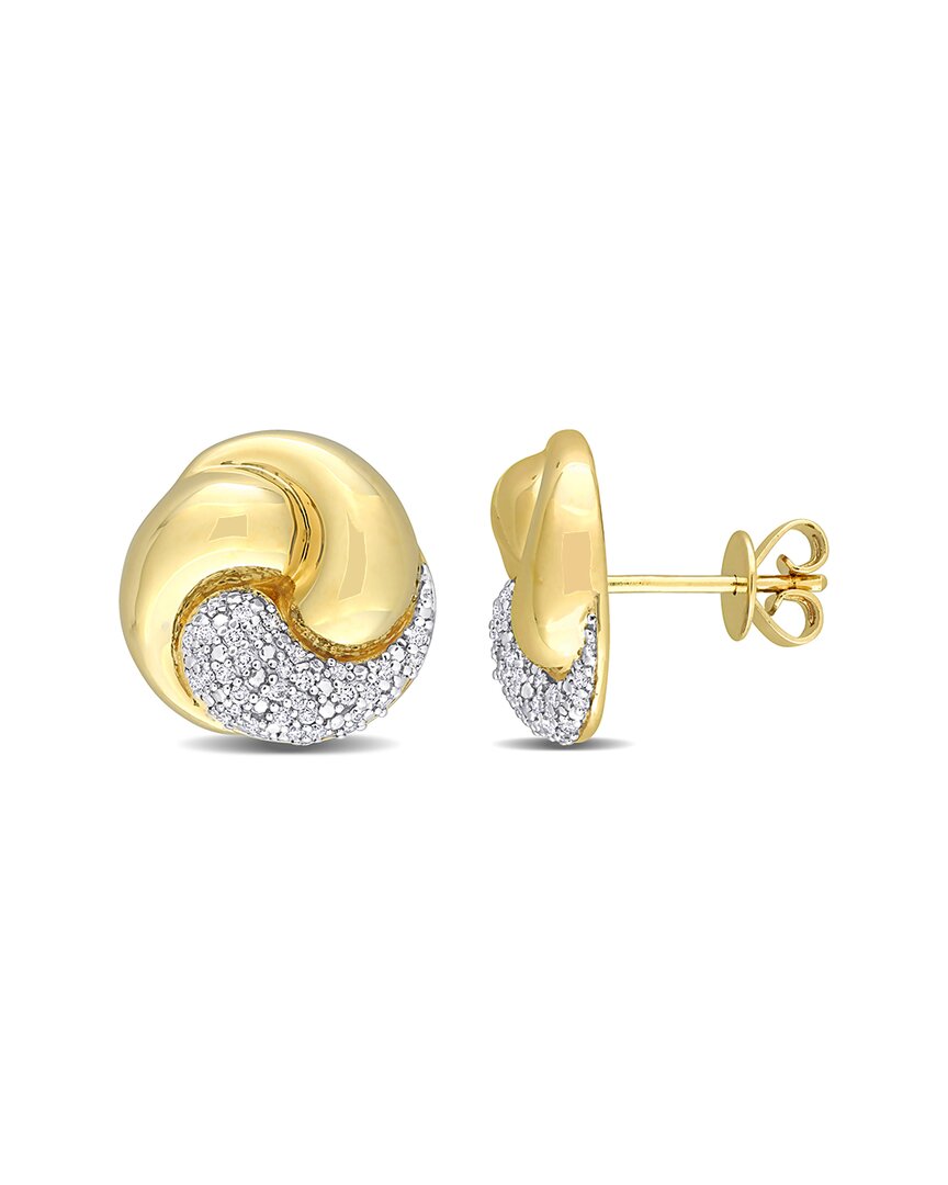 Diamond Select Cuts 14k 0.24 Ct. Tw. Diamond Love Knot Earrings