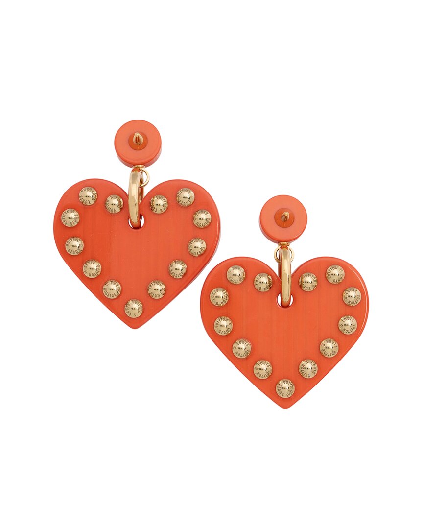 Pre-owned Louis Vuitton Heart Nails Earrings (authentic Pre-loved)