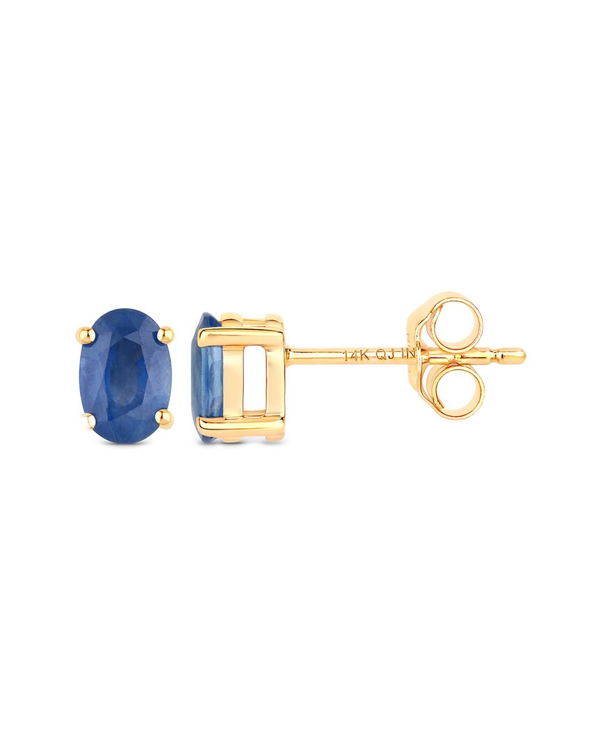Diana M. 14k 0.96 Ct. Tw. Blue Sapphire Earrings In Gold