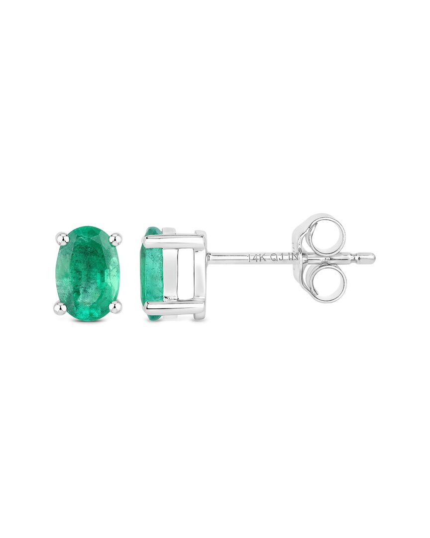 Diana M. 14k 0.88 Ct. Tw. Zambian Emerald Earrings In Green