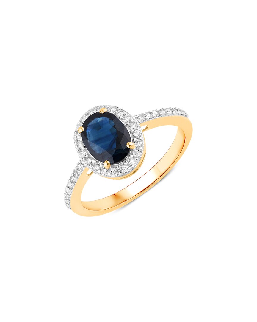 Diana M. 14k 1.82 Ct. Tw. Diamond & Blue Sapphire Ring In Gold
