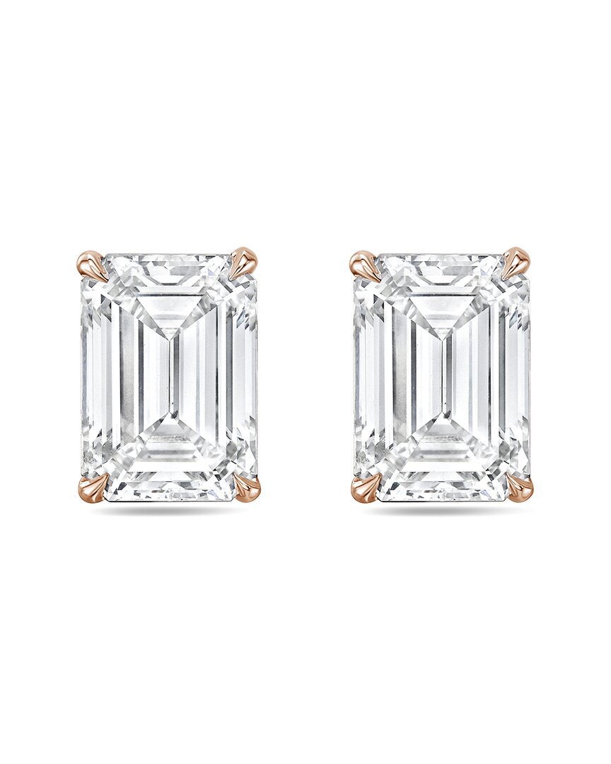 Diana M Lab Grown Diamonds Diana M. 14k Rose Gold 12.00 Ct. Tw. Lab-grown Diamond Earrings