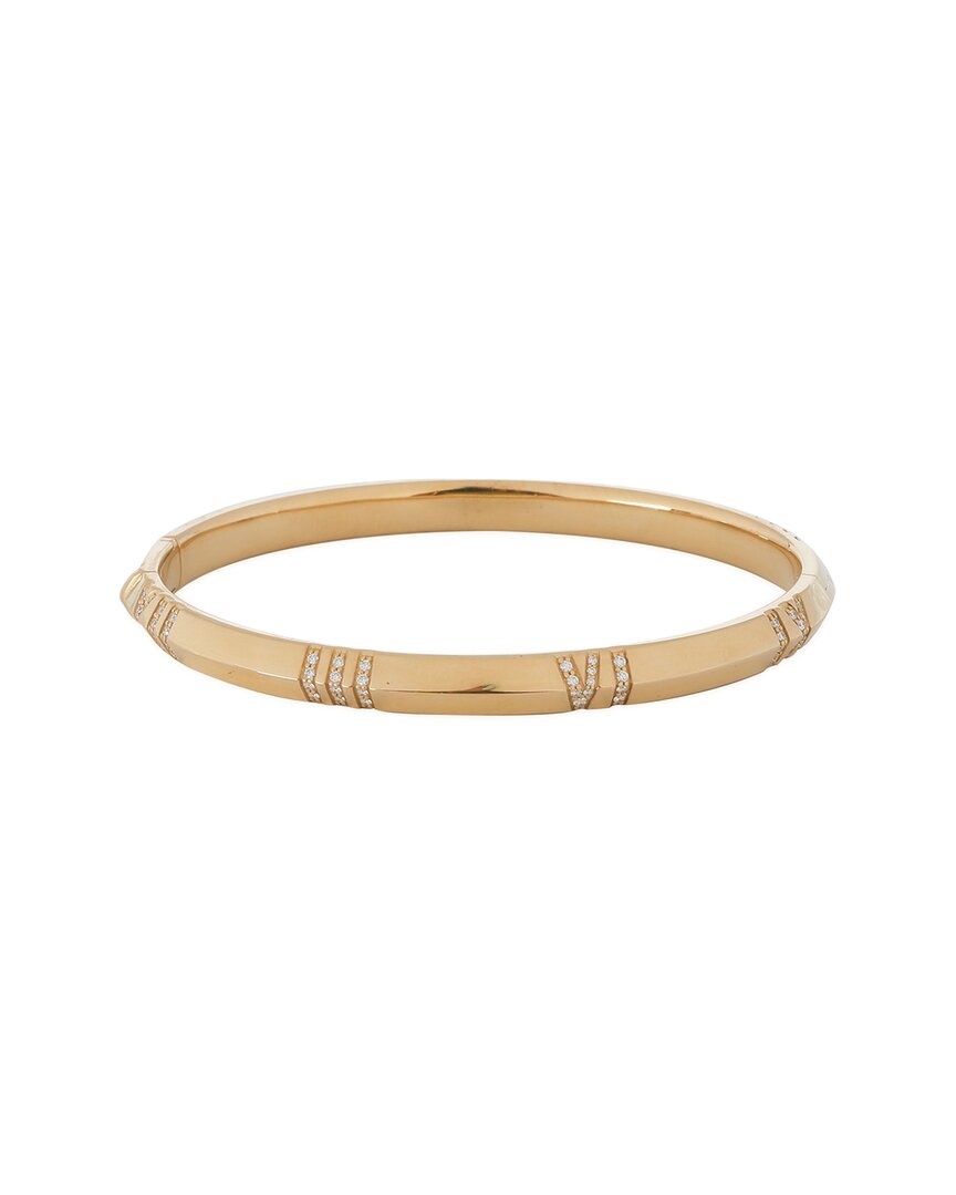 Tiffany & Co . Atlas 18k 0.66 Ct. Tw. Diamond Bracelet (authentic Pre-loved) In Gold