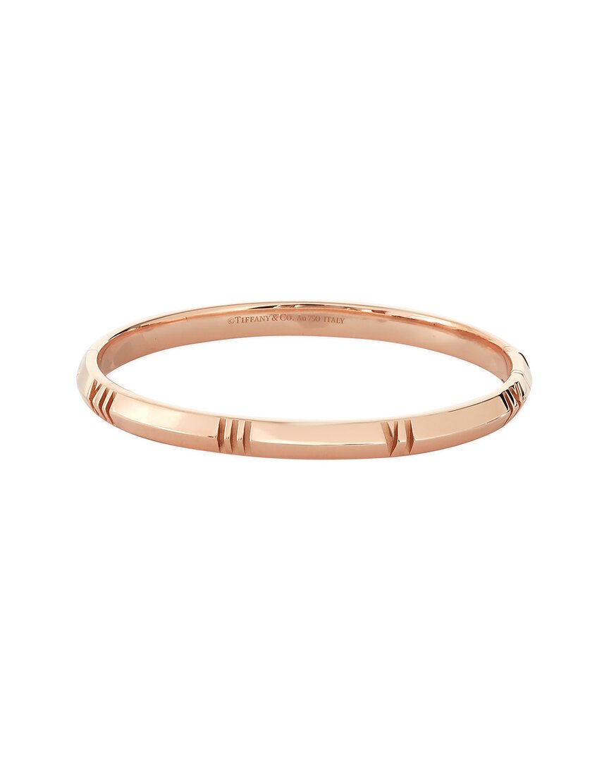 Tiffany & Co . Atlas 18k Rose Gold Bracelet (authentic Pre-loved) In Gold