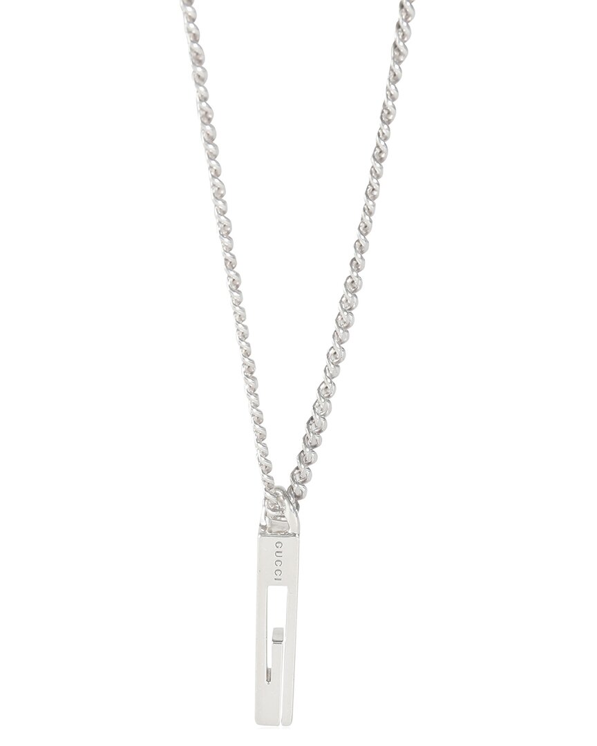 Gucci Silver Pendant (authentic Pre-loved) In Metallic